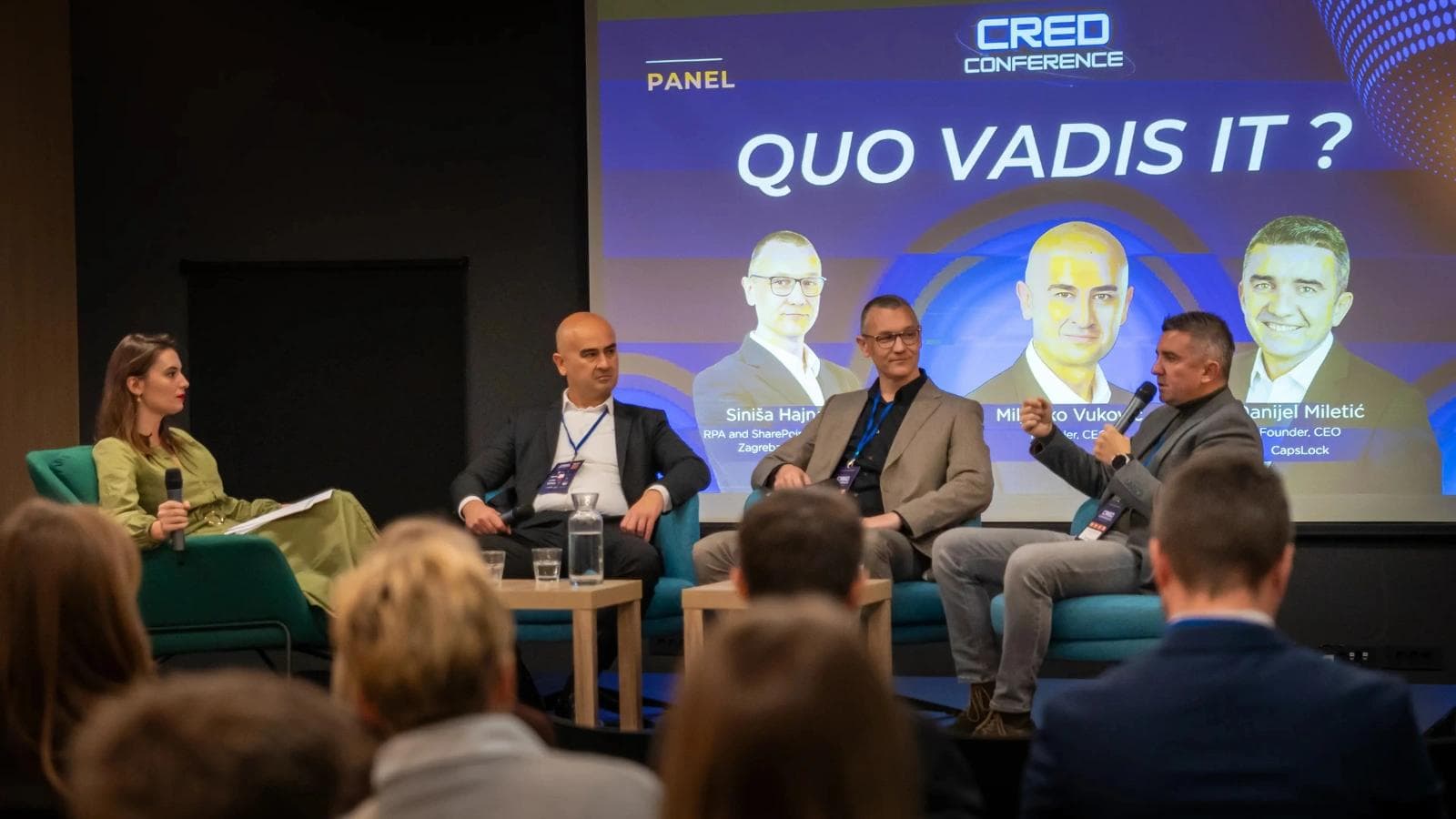 CRED conference panel with Miljenko Vuković, Siniša Hajnal and Danijel Miletić.