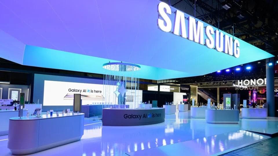 MWC Barcelona with a bright Samsung stand.